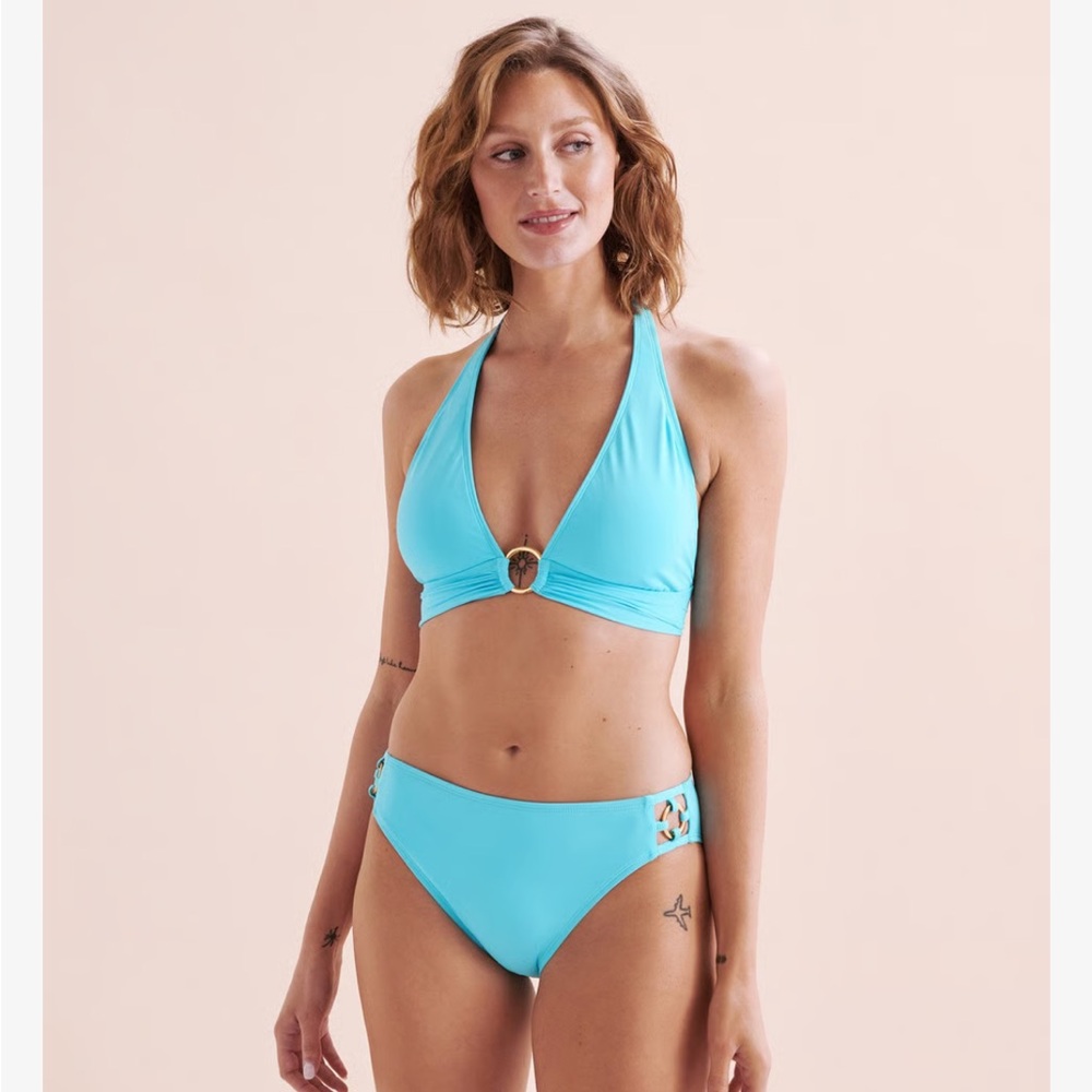 Turquoise Triangle Bikini Set